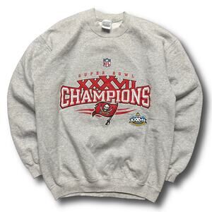 NFL Tampa Bay Buccaneers 2003 Super Bowl Champ Gray Crewneck